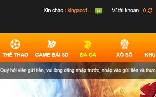 Bước 1: Vào Trang Chủ Và Chọn Vào Cổng Game Đá Gà